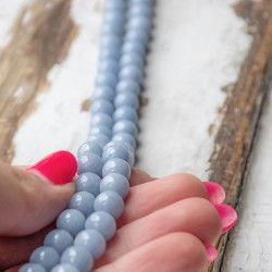 angelite, angelite crystal, angelite pearls, crystal pearls