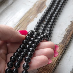 črni turmalin, črni turmalin kristal, črni turmalin perle, kristalne perle, perle iz kristalov