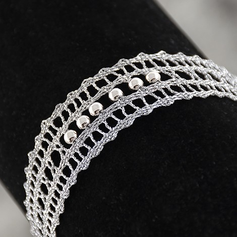 lace, lace bracelet, lace jewellery, silver lace