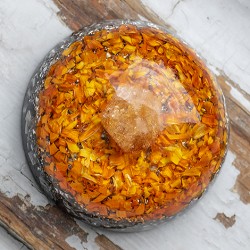 citrin, orgonit, orgonit polobla, orgonit s kristali, orgoniti proti sevanju, citrin orgonit