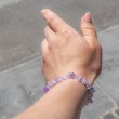 ametist zapestnica, čips zapestnica nakit iz ametista, ideje za darilo