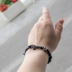 čips zapestnica turmalin, nakit iz črnega turmalina, ideje za darilo