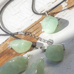 Prehnit kamen kristal crystal ogrlica ideje za darilo kamen brezpogojne ljubezni