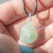 Prehnit kamen kristal crystal ogrlica ideje za darilo kamen brezpogojne ljubezni