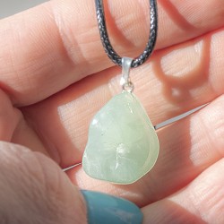 Prehnit kamen kristal crystal ogrlica ideje za darilo kamen brezpogojne ljubezni