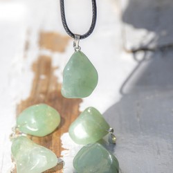 Prehnit kamen kristal crystal ogrlica ideje za darilo kamen brezpogojne ljubezni