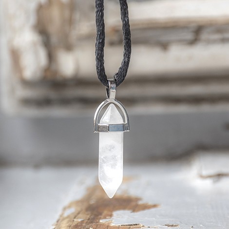 clear quartz, clear quartz jewellery, clear quartz necklace, protection crystal, cleansing crystal