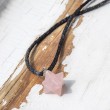 rose quartz, rose quartz necklace, merkaba, merkaba necklace, love crystal, relationship crystal