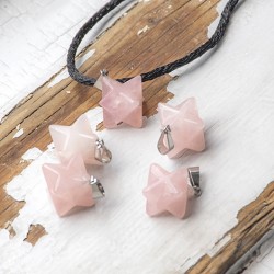 rose quartz, rose quartz necklace, merkaba, merkaba necklace, love crystal, relationship crystal