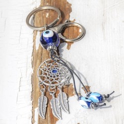 evil eye, dream catcher, key ring, evil eye key ring, dream catcher key ring