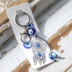 evil eye, dream catcher, key ring, evil eye key ring, dream catcher key ring
