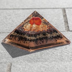 carnelian, citrine, garnet, black tourmaline, orgonite, orgonite pyramid, energy crystals