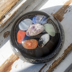 orgonite, orgonite hemisphere, energy crystals, crystals for seven chakras, cleansing crystals