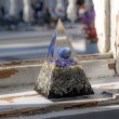 lapis lazuli, orgonite, orgonite pyramid, orgonite pyramid with crystals, cleansing crystals, energy crystals