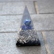 lapis lazuli, orgonite, orgonite pyramid, orgonite pyramid with crystals, cleansing crystals, energy crystals