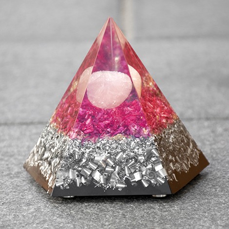 rose quartz, orgonite, orgonite pyramid, love crystal, energy crystal