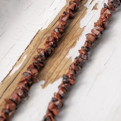 mahogany obsidian, obsidian, mahogany obsidian necklace, chips necklace, energy necklace, protection crystal