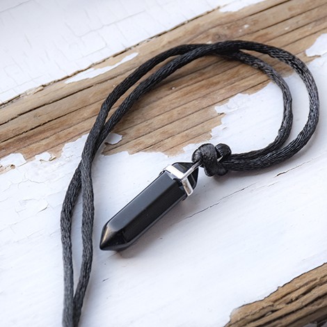 obsidian, obsidian necklace, obsidian jewellery, protection crystals