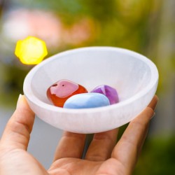 SELENIT skodelica, čiščenje kristalov, selenit skleda