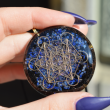 lapis lazuli, black tourmaline, orgonite necklace, orgonite jewelry, energy jewelry, communication crystal