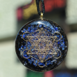 lapis lazuli, black tourmaline, orgonite necklace, orgonite jewelry, energy jewelry, communication crystal