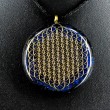 lapis lazuli, black tourmaline, orgonite necklace, orgonite jewelry, energy jewelry, communication crystal