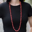 korala ogrlica, čips ogrlica nakit iz rdeče korale