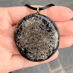 moonstone,black tourmaline, orgonite, orgonite necklace, transformation crystal, anti stress crystal, power, strength