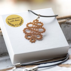 lace, lace necklace, lace jewelry, Slovenian lace