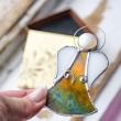 stained glass, stained glass angel, handmade, stained glass gift, unique gift