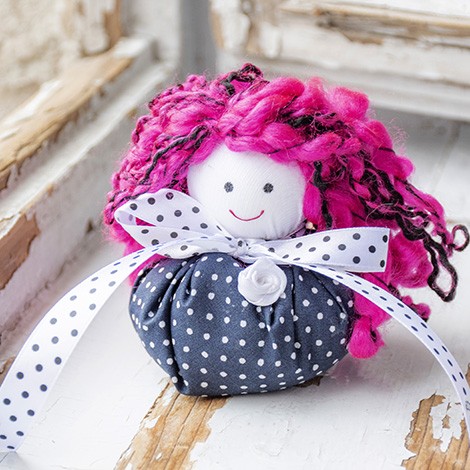 punčka s sivko, pupika s sivko, izdelek iz blaga s sivko