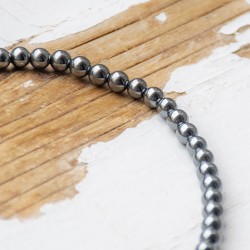HEMATITE man's bracelet 4 mm