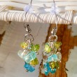 peridot, apatite, clear quartz, crystal earrings, dangling earrings, energy earrings, crystal jewellery