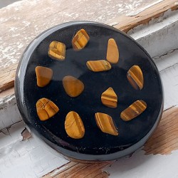 tigrovo oko, tigrovo oko kristal, orgonit, orgonit podstavek, orgonit s kristali, tigrovo oko orgonit