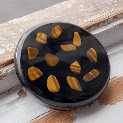 tigrovo oko, tigrovo oko kristal, orgonit, orgonit podstavek, orgonit s kristali, tigrovo oko orgonit