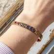 bakrena zapestnica,magnetna zapestnica, zapestnica za čakre, granat, karneol, citrin, peridot, sodalit, lapis lazuli, ametist