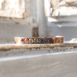 bakrena zapestnica,magnetna zapestnica, zapestnica za čakre, granat, karneol, citrin, peridot, sodalit, lapis lazuli, ametist
