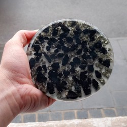 pirit, šungit, orgonit, orgonit podstavek, orgonit proti sevanju, energijski podstavek