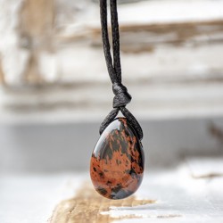 mahagoni obsidian, mahagoni obsidian kristal, mahagoni obsidian ogrlica, nakit s kristali, ogrlica s kristali