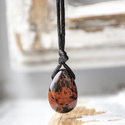 mahagoni obsidian, mahagoni obsidian kristal, mahagoni obsidian ogrlica, nakit s kristali, ogrlica s kristali