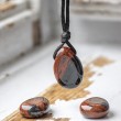 mahagoni obsidian, mahagoni obsidian kristal, mahagoni obsidian ogrlica, nakit s kristali, ogrlica s kristali