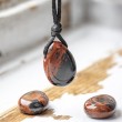 mahagoni obsidian, mahagoni obsidian kristal, mahagoni obsidian ogrlica, nakit s kristali, ogrlica s kristali