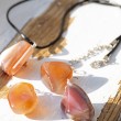 agate, Mozambique agate, orange agate,agate necklace, crystal necklace, inner peace crystal