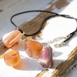 agate, Mozambique agate, orange agate,agate necklace, crystal necklace, inner peace crystal