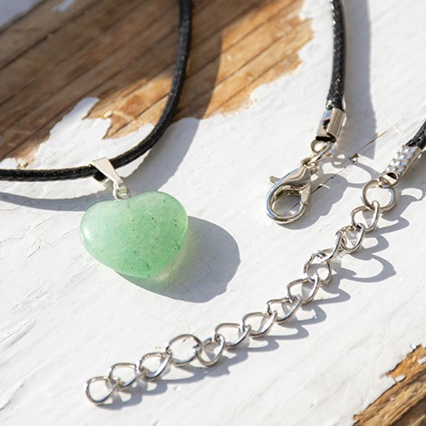 GREEN AVENTURINE necklace heart
