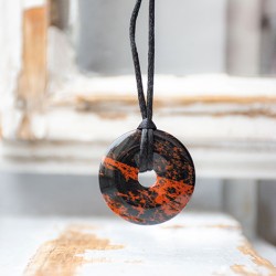 mahogany obsidian, mahogany obsidian necklace, crystal necklace, crystal jewelry, protection stone