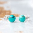 turquoise, turquoise crystal, crystal earrings, turquoise earrings