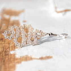 uhani, čipka, ročno izdelan nakit