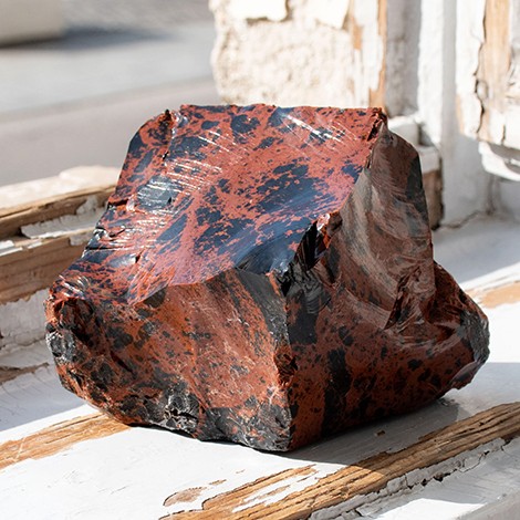 mahogany obsidian, mahogany obsidian bigger piece, obsidian, protective crystal, crystals for protection