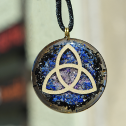 orgonite necklace, lapis lazuli, crystal necklace